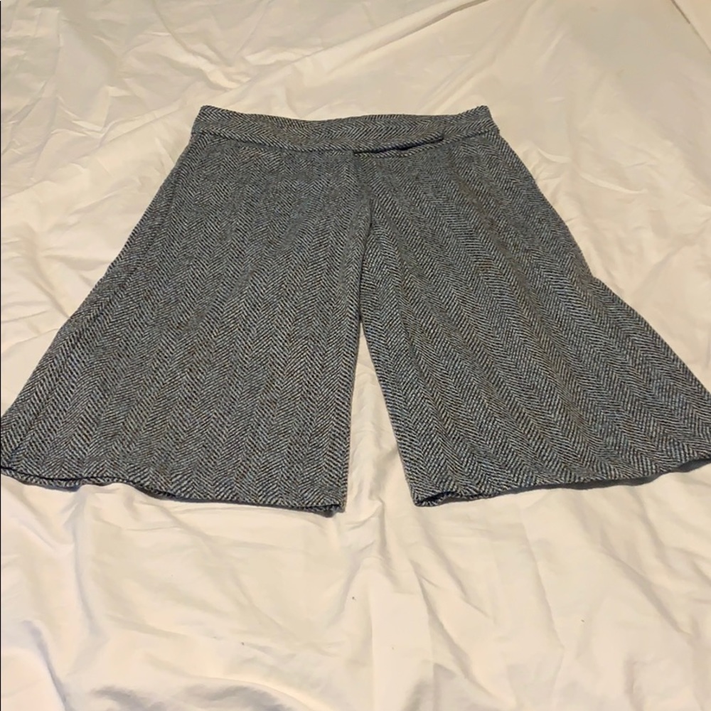 Wide Leg Women's Pants - Heathered Gray Wide Leg Culottes